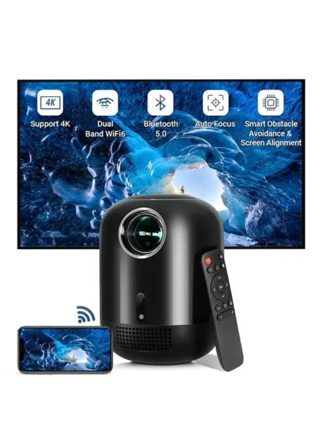 CRONY L010 4K Android Smart Projector, Portable Home Theater with Built-in WiFi, Bluetooth & Netflix | Full HD 1080P Support for Outdoor Movie Nights, Gaming & Bedroom Entertainment - Image 1