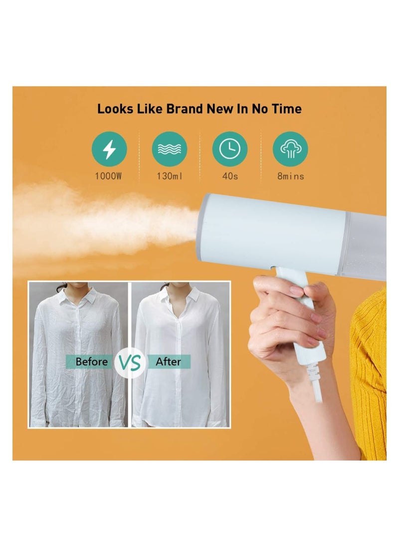 GGEROU - Handheld Steamer for Clothes, Portable Handheld Travel Steamer for Clothing Lightweight Wrinkles Remover,White - Image 1