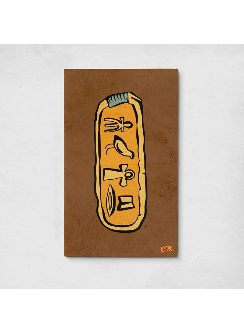 InkJection passport size Notebook & sketchbook, pharaonic 2 design - Image 1