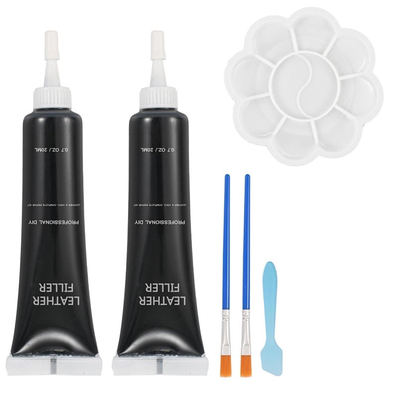 Kenbry Vinyl and Leather Repair Kit, Black Vinyl Repair kit for Car Interiors, Furniture, Couches,Shoes,Restore Leather Scratch, Tears & Burn Hole - Image 1