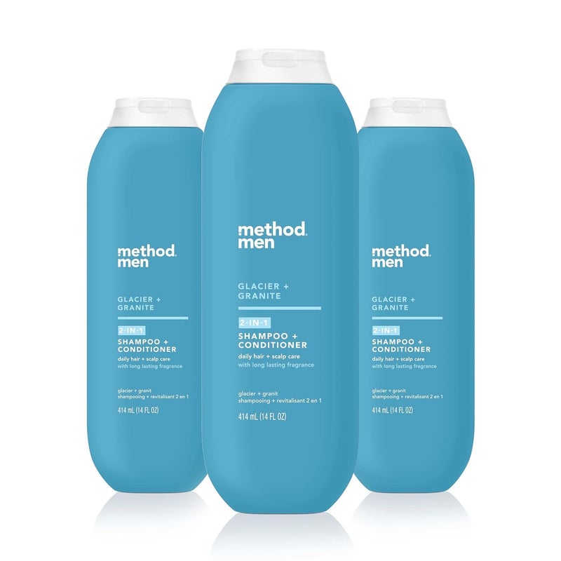 Method Men 2in1 Shampoo  Conditioner Glacier  Granite 14 oz Pack of 3