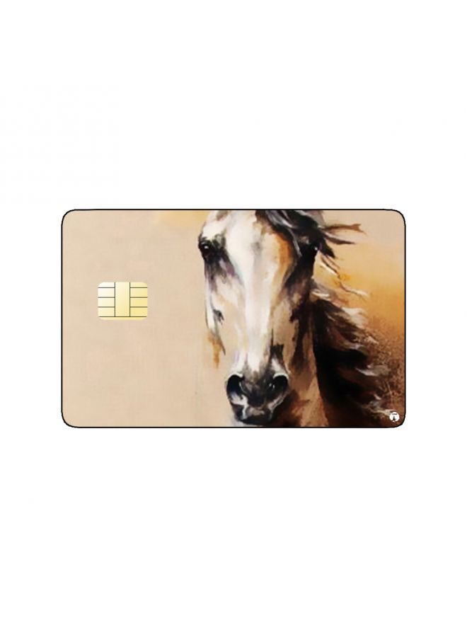 RKN PRINTED BANK CARD STICKER Beautiful Horses Vintage Art - Image 1