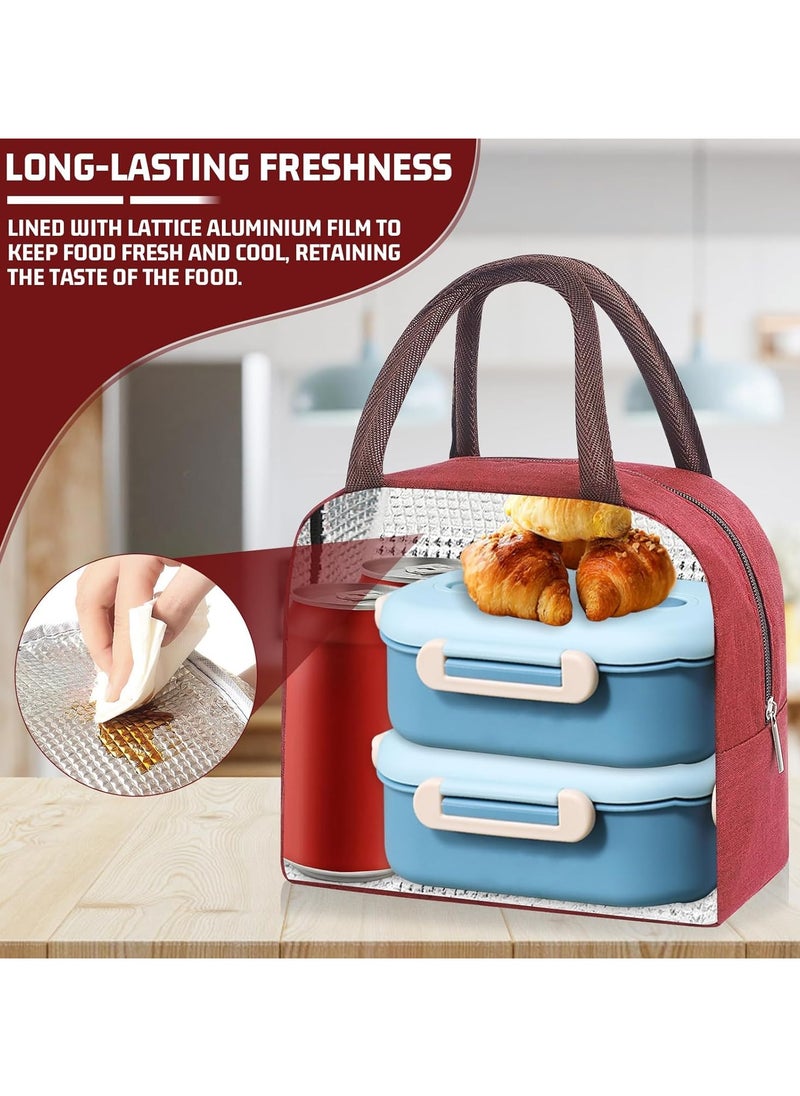 Generic - Insulated Lunch Bag, Small Cooler Bag, Waterproof and Leakproof, Lunch Organizer for Work, School, Picnics (Red) - Image 1