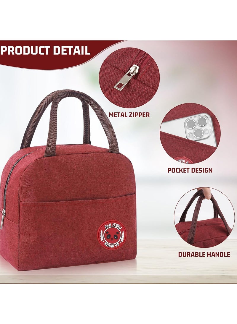 Generic - Insulated Lunch Bag, Small Cooler Bag, Waterproof and Leakproof, Lunch Organizer for Work, School, Picnics (Red) - Image 1