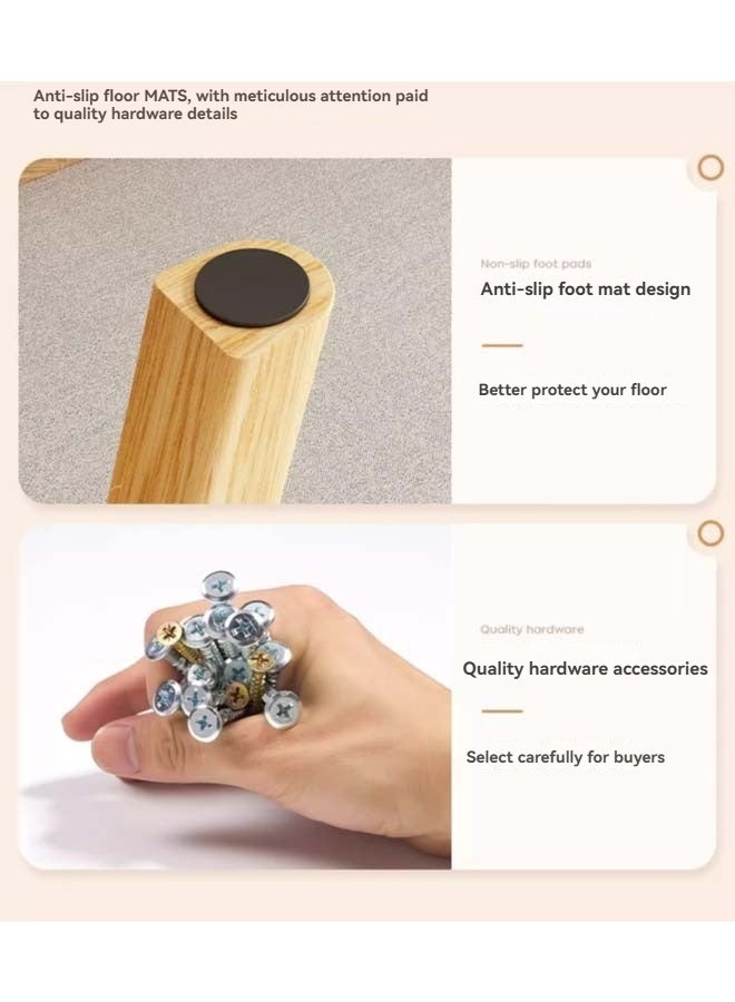 Beauenty Round Coffee Table End Tables For Living Room Side Tables Sturdy And Easy Assembly Deck Round Wood Look Accent Furniture With Wood Frame - Image 3