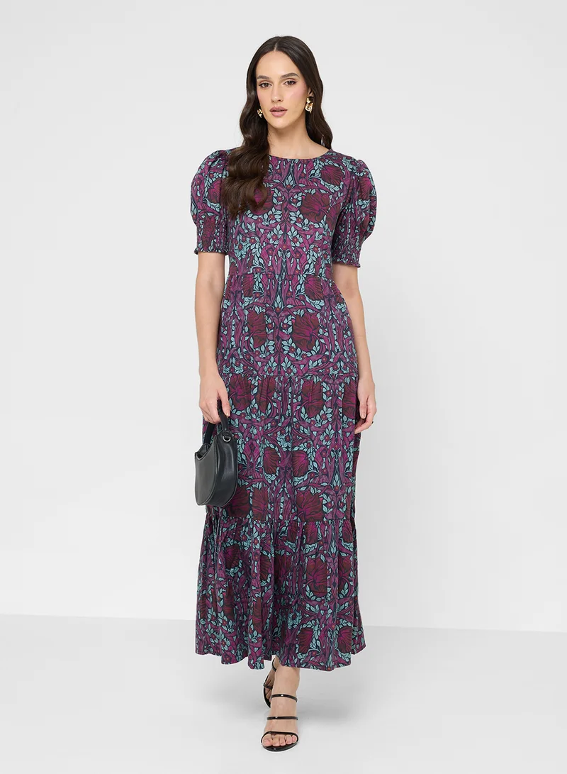 هوب اند ايفي Morris Society Cotton Bow Back Maxi Dress