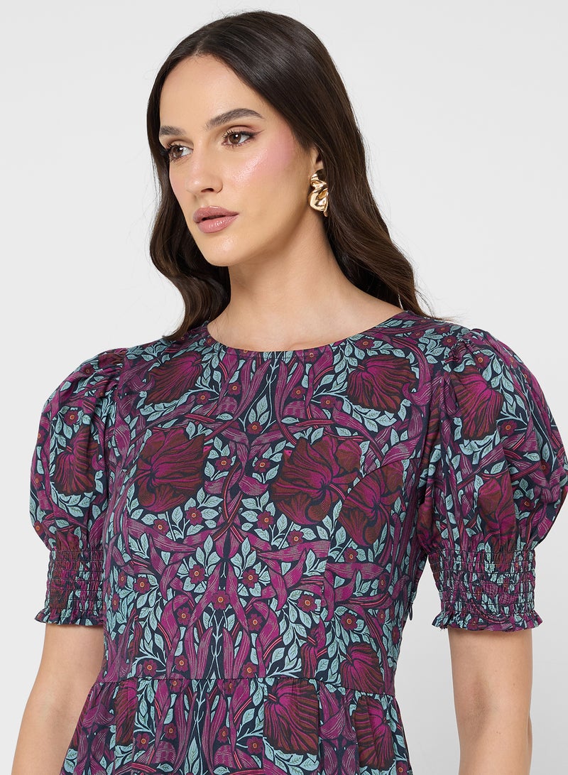 Hope & Ivy Cotton Bow Back Maxi Dress-The William Morris Society - Image 3