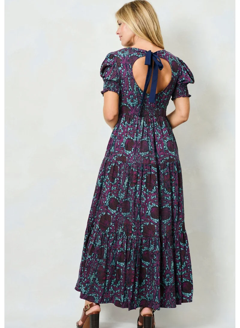 Hope & Ivy Cotton Bow Back Maxi Dress-The William Morris Society