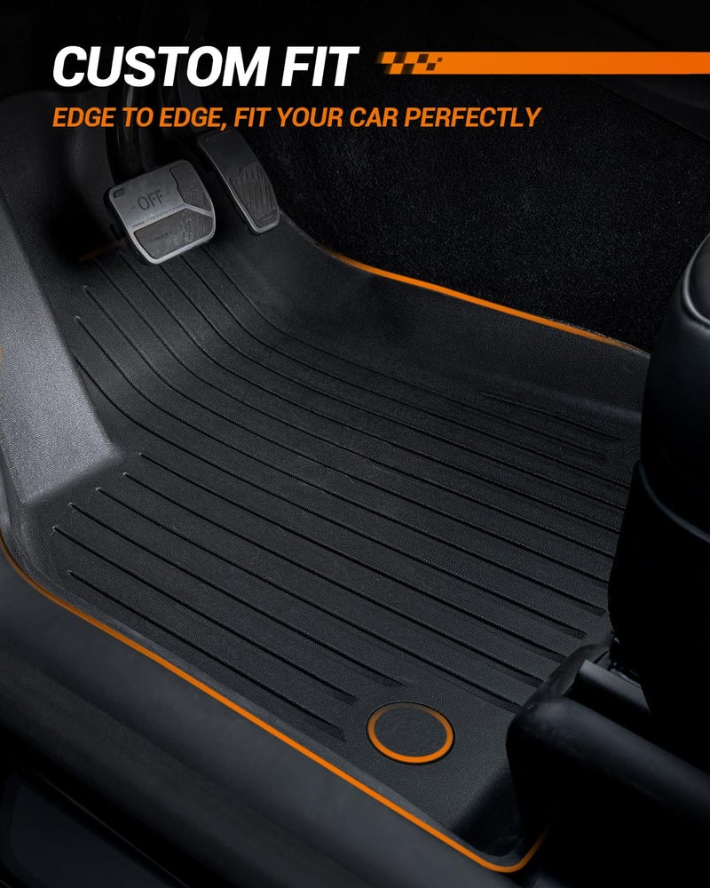 SEALIGHT Tesla Model Y Floor Mats 5 Seat 2021-2024, All Weather Custom Fit Floor Liners, 1st & 2nd Row Full Coverage, 3D Scanning Design, Non-Slip TPE Material, Waterproof & Stain-Resistant - Image 2