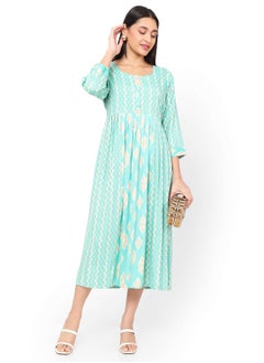 FRONT STYLED BUTTONED SOFT VISCOSE PRINTED SKY BLUE COLOUR SHORT ARABIC KAFTAN JALABIYA DRESS - pzsku/Z2D7BA0A46B87462B6513Z/45/_/1707913690/64ef36cd-eba1-40d5-9bd2-b3c39c515fae