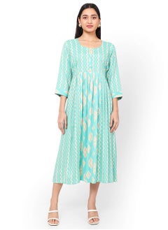 FRONT STYLED BUTTONED SOFT VISCOSE PRINTED SKY BLUE COLOUR SHORT ARABIC KAFTAN JALABIYA DRESS - pzsku/Z2D7BA0A46B87462B6513Z/45/_/1707913692/ff768a81-8297-449c-9067-aa9a8b308b96