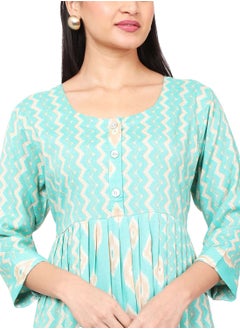 FRONT STYLED BUTTONED SOFT VISCOSE PRINTED SKY BLUE COLOUR SHORT ARABIC KAFTAN JALABIYA DRESS - pzsku/Z2D7BA0A46B87462B6513Z/45/_/1707913702/c7aada47-f606-48cd-a963-e11b7254b9e3