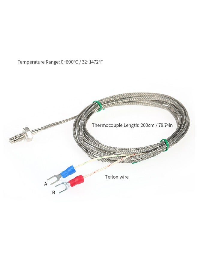 Stainless Steel Type Thermocouple Thermistor Sensor Probe With 0～800°C Temperature Range  - Image 3