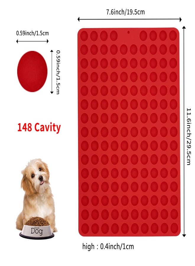 Meajore Mini Round Silicone Mold, 2 PCS Dog Treat Molds, 296 Cavity Non-Stick Gummy Bear Mold for Chocolate, Fondant, Candy, Biscuits, Cookie, Jelly and Dog Training Commands Concept - Image 2