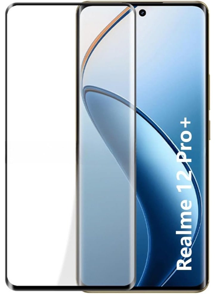 واقي شاشة زجاجي مقوى مقاوم للأشعة فوق البنفسجية عالي الجودة لهاتف Realme 12 Pro Plus بتصميم متطور بدون حدود وحماية كاملة من الأشعة فوق البنفسجية من الحافة إلى الحافة ومجموعة تركيب سهلة - Image 2