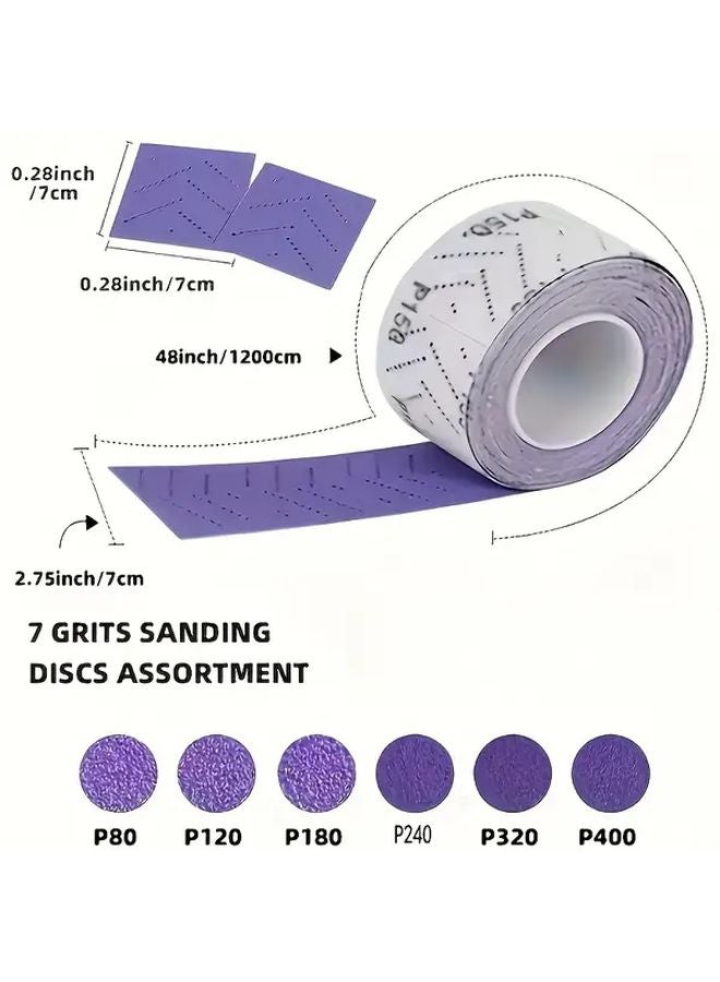 80 حبيبات ورق صنفرة قابل للتمزيق لفة حبيبات متوسطة لمطحنة الزاوية إصلاح هيكل السيارات - Image 3