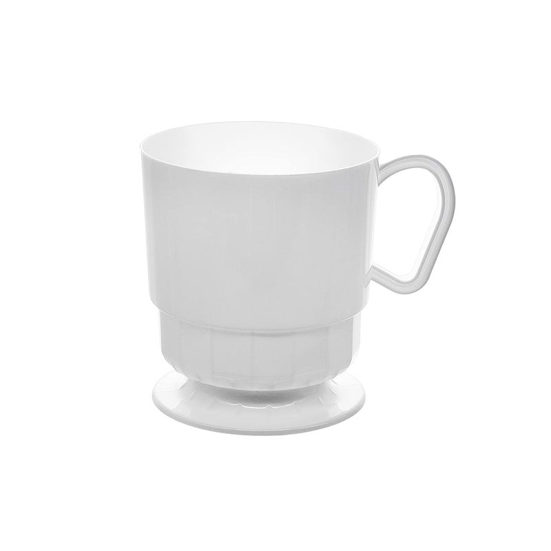 Party Essentials 8Ounce Hard Plastic Coffee Cups 10Count White