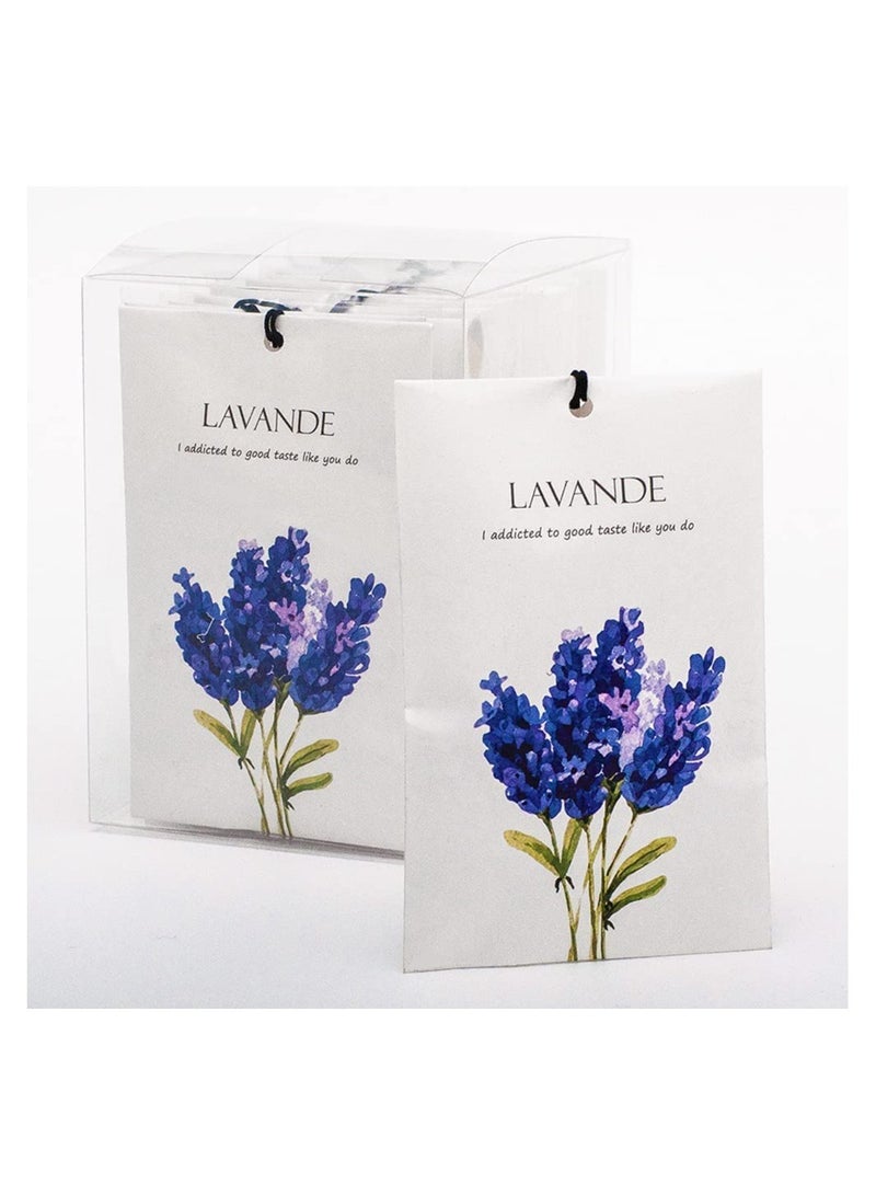 Bukela Lavender Sachet, 1Box/12Pcs, Lavender Dried Flower Bag, Scent Sachet Drawer Freshener, Lavender Closet Air Freshener Scented Drawer, Deodorizer Freshener for Drawers Closet, Home/Car Fragrance Product - Image 1