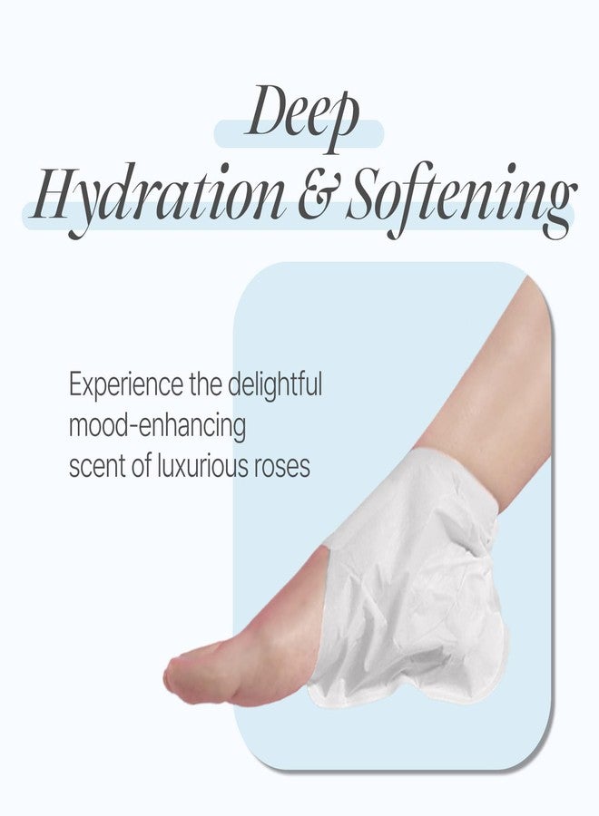 Koelf PETITFEE Rose Petal Satin Heel Mask (5pairs) - Moisturizes & Softens Dry and Cracked Heels, Rose Scented Heel Repair Masks with Shea Butter, Urea, BHA, AHA for Smooth Heels, Heel Treatment - Image 2