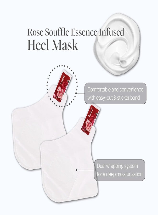 Koelf PETITFEE Rose Petal Satin Heel Mask (5pairs) - Moisturizes & Softens Dry and Cracked Heels, Rose Scented Heel Repair Masks with Shea Butter, Urea, BHA, AHA for Smooth Heels, Heel Treatment - Image 5