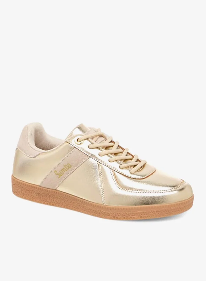 سامبا حذاء رياضي نسائي بأربطة وتفاصيل دانتيل