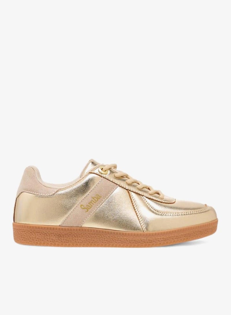 SAMBA Womens' Panelled Lace-Up Sneakers - Image 3