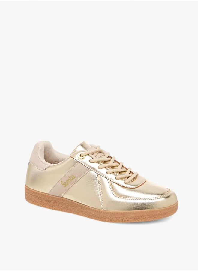 SAMBA Womens' Panelled Lace-Up Sneakers