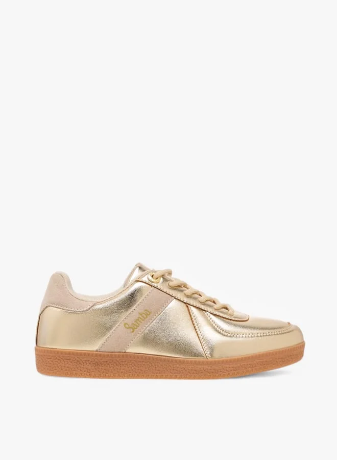 SAMBA Womens' Panelled Lace-Up Sneakers