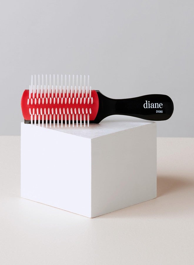 Diane Pro Mini Nylon Pin Styling Hair Brush for Detangling, Separating, Shaping and Defining Wet Thick or Curly Hair, Glides Through Tangles with Ease, Travel Size - Image 3