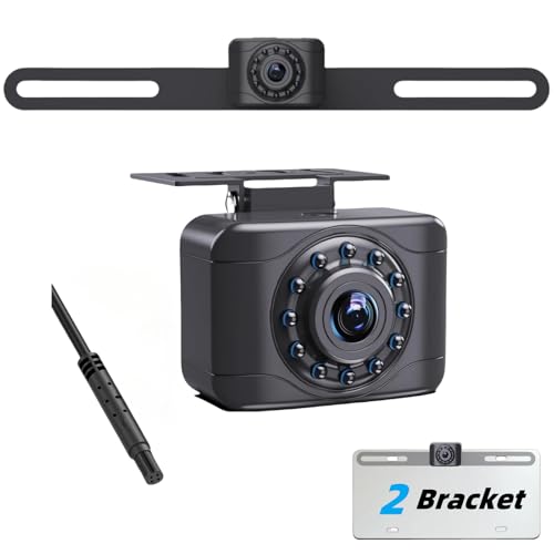 Epronic X1P HD Backup Camera License Plate Rear View Camera for Car, IP69 Waterproof Cámaras de Reversa para Autos with Clear Night Vision, Wide View Angle Universal Camera for Truck SUV RV Pickup - Image 1