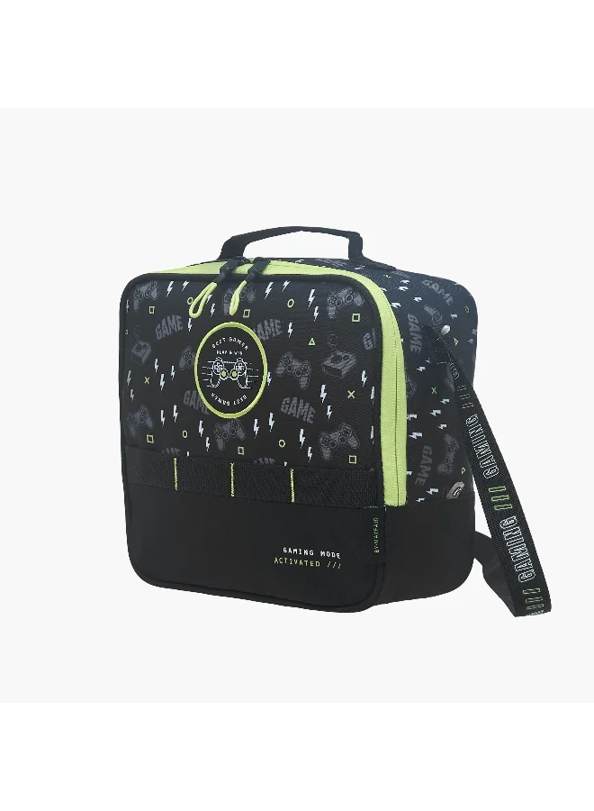 مايفاير Lunch/Cooler - Baggaming Best Gamer-1 Compartment (Polyester) Black & Grey \ 22X21X11