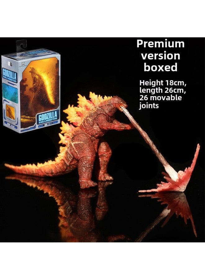 High Quality Edition NECA2019 Godzilla Hand-made Movie SHM Red Lotus Monster Nuclear Energy Jet Model Movable Toy-Color:Red Lotus Godzilla (with Vomiting)  - Image 1