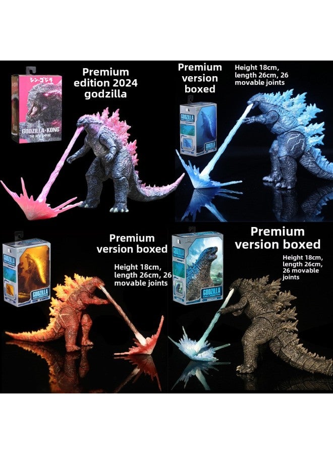 High Quality Edition NECA2019 Godzilla Hand-made Movie SHM Red Lotus Monster Nuclear Energy Jet Model Movable Toy-Color:Red Lotus Godzilla (with Vomiting)  - Image 2