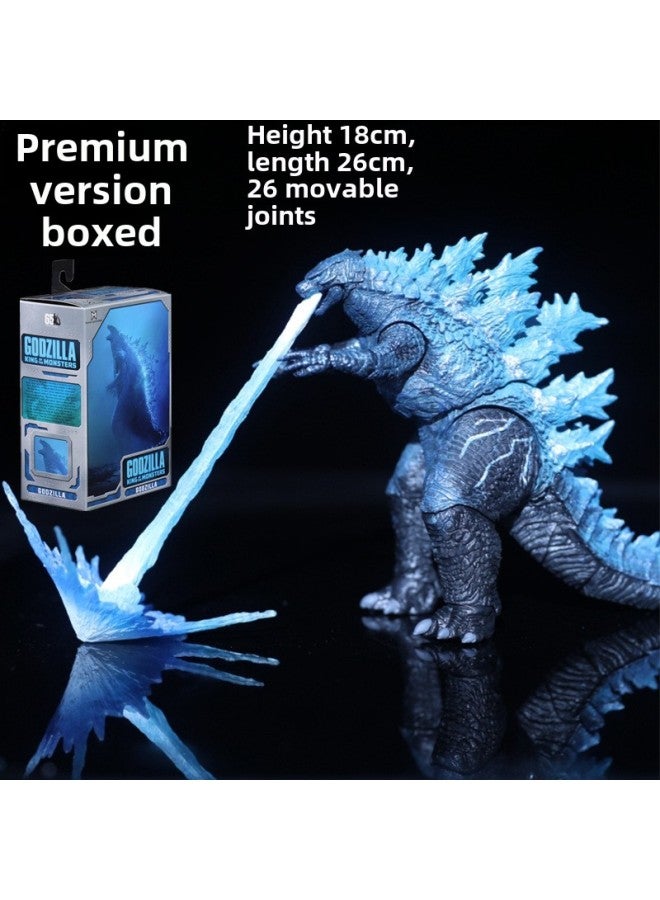 High Quality Edition NECA2019 Godzilla Hand-made Movie SHM Red Lotus Monster Nuclear Energy Jet Model Movable Toy-Color:Red Lotus Godzilla (with Vomiting)  - Image 4