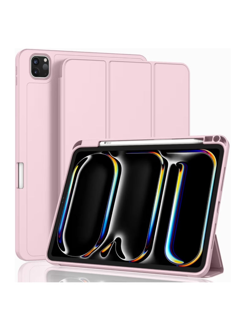 Case for Pro 11 Inch 2024 Model with pencil Holder, slim Tablet Cover with soft TPU Back, Auto Wake/Sleep - Image 1
