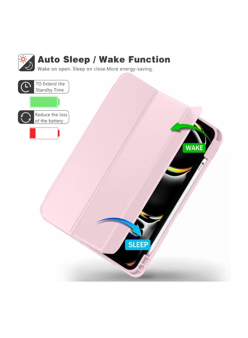 Case for Pro 11 Inch 2024 Model with pencil Holder, slim Tablet Cover with soft TPU Back, Auto Wake/Sleep - Image 4