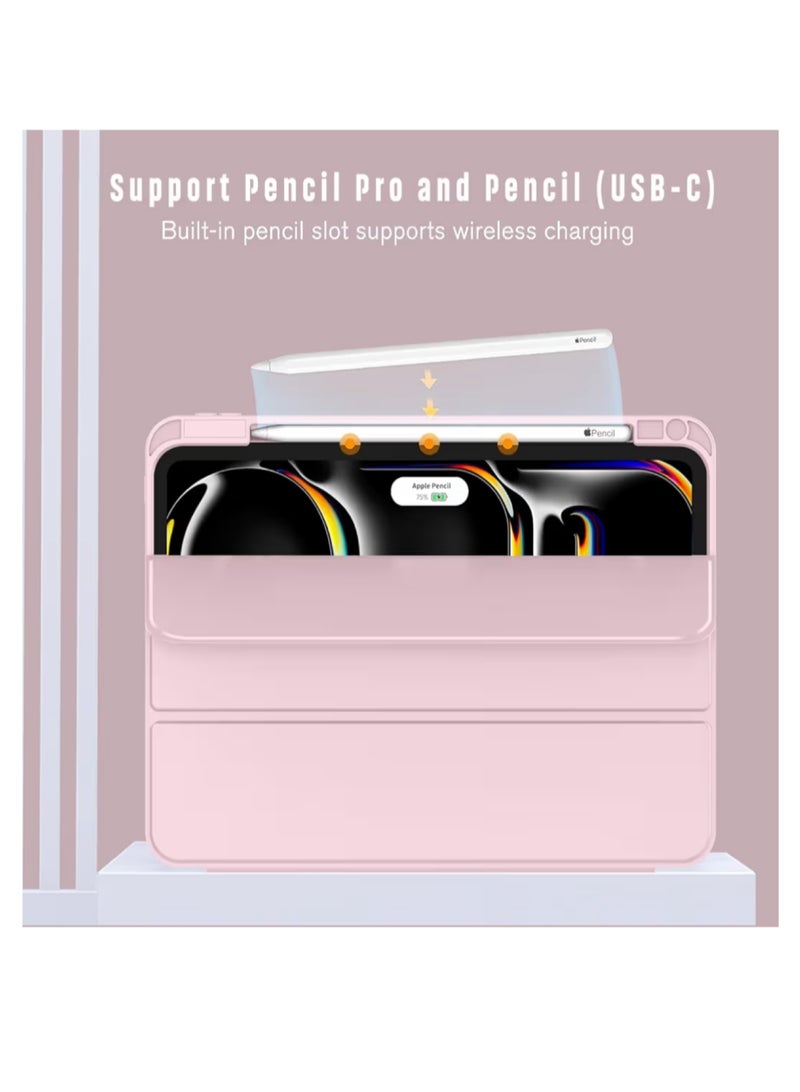 Case for Pro 11 Inch 2024 Model with pencil Holder, slim Tablet Cover with soft TPU Back, Auto Wake/Sleep - Image 2