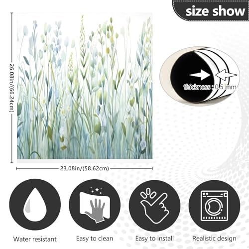 BOESI Watercolour Plants and Flowers Dishwasher Magnet Lid Magnetic Stickers Refrigerator Magnets Home Kitchen Decorative Refrigerator Lid Magnetic Stickers Washing Machine Refrigerator Panel Stickers - Image 3