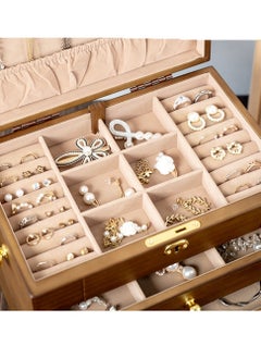 Solid wood jewelry box retro lock wooden storage box necklace earrings earrings ring wooden jewelry box - pzsku/Z2D7C6286B5065124B315Z/45/_/1695624812/c8b86f47-aed9-446d-9f9a-65c0fda106eb