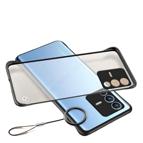 REALCASE Vivo V23 Pro 5G Back Cover Case | Stylish Frameless Matte Hard Skin | Soft TPU Shock Proof Bumper Back Cover for Vivo V23 Pro 5G (F-Black) - Image 1