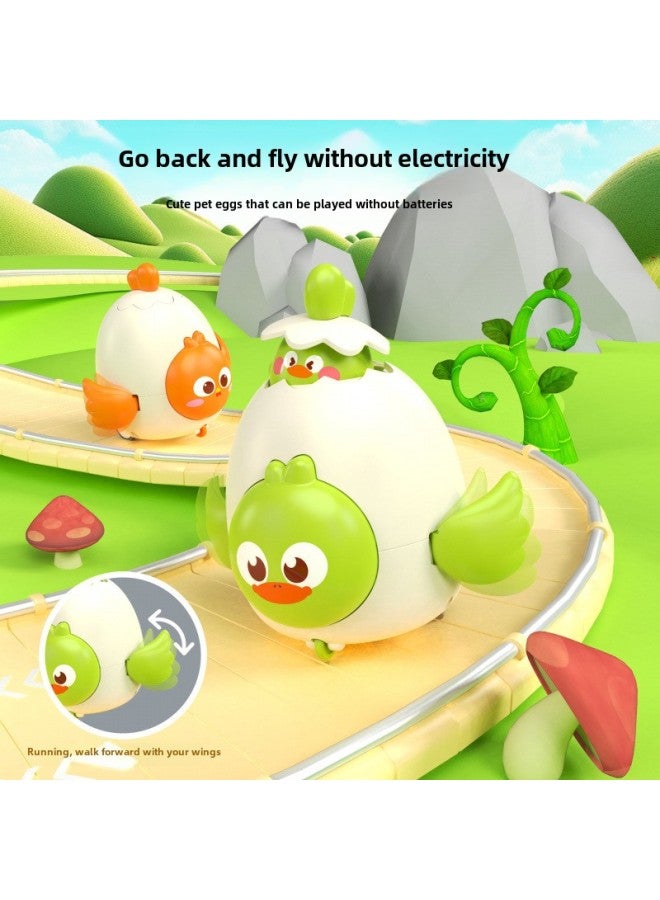 Collision Pet Eggs Eject Tumbler Cartoon Chicks Pair Touch Puller Baby Toy Small Gift-Color:Yellow Duck  - Image 4