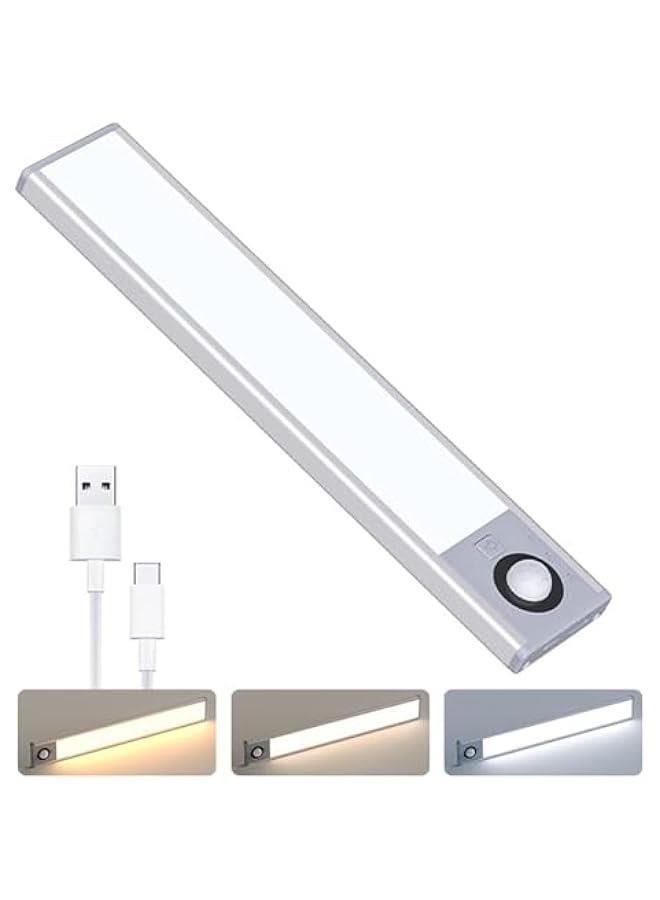 Motion Sensor Closet Lights, Wireless Under Cabinet Lights with Magnetic Install for Wardrobe, USB Rechargeable Night Lights with Dimmable, LED Closet Lights for Kitchen, Cupboard - Image 1