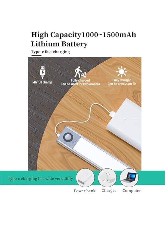 Motion Sensor Closet Lights, Wireless Under Cabinet Lights with Magnetic Install for Wardrobe, USB Rechargeable Night Lights with Dimmable, LED Closet Lights for Kitchen, Cupboard - Image 4