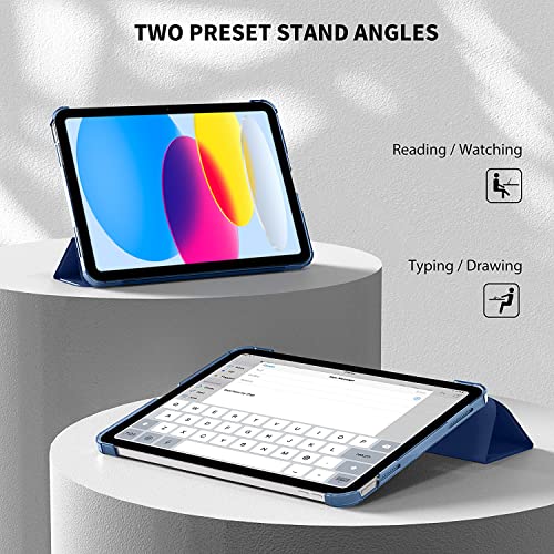 Robustrion Cover for iPad 11th (A16) / 10th Generation Cover Case (2022/2025), Trifold Flip Case Cover for iPad 11th Generation 11 inch / 10th Gen 10.9 inch [Auto Sleep Wake Suppport] - Navy - Image 4
