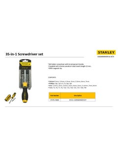 Stanley STANLEY 70-885 Screwdriver Set with 35 Bits (Yellow & Black)  - Image 5