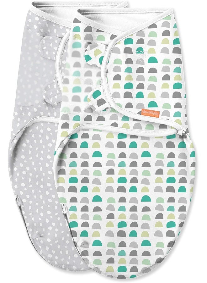 SwaddleMe Luxe Easy Change Swaddle - Small/Medium, 2 Pack, Gum Drops, 0-3 Months - Image 1