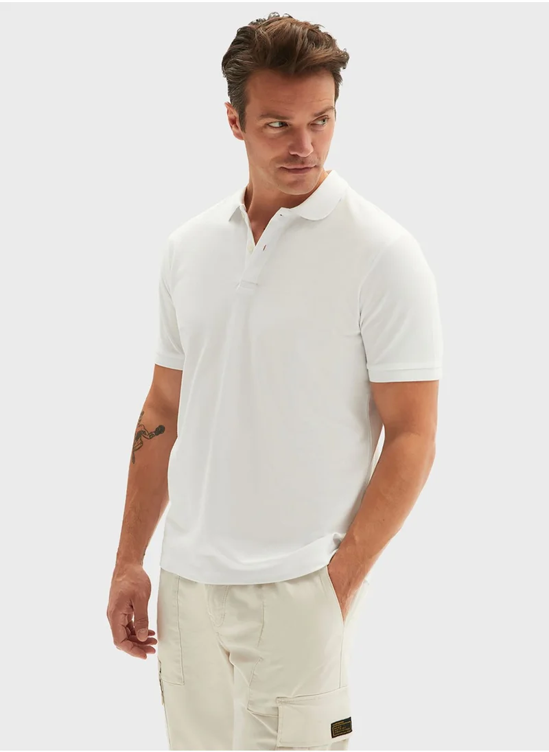 JUNE Essential Tipped Polo