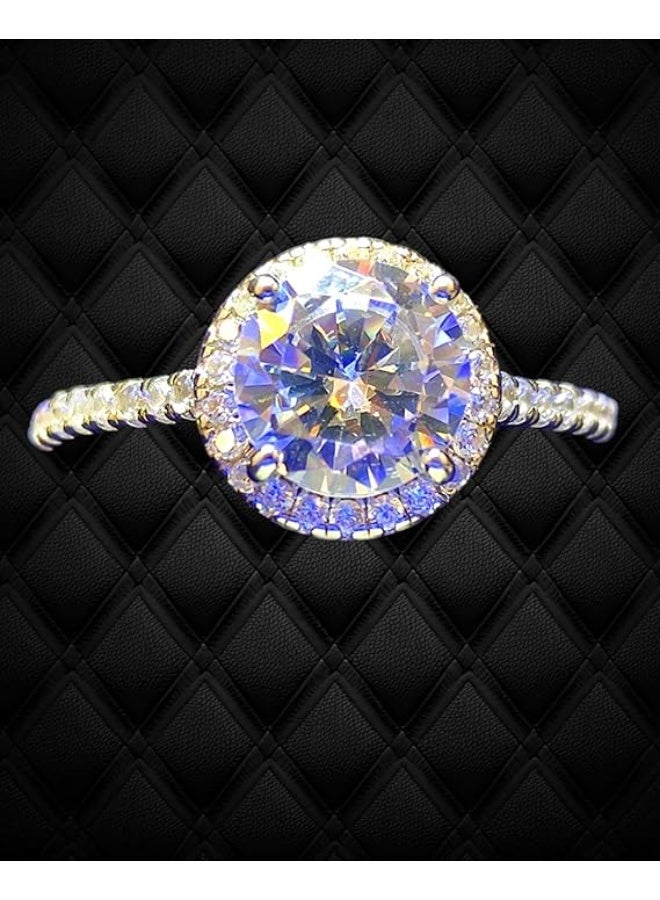 A women's ring made of 925 Swiss silver, plated with white gold, and set with sparkling genuine cubic zirconia. A model of international beauty, nicknamed "The Charmer." - Image 5