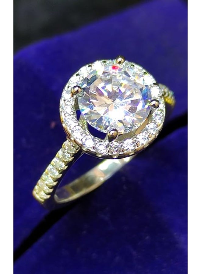 A women's ring made of 925 Swiss silver, plated with white gold, and set with sparkling genuine cubic zirconia. A model of international beauty, nicknamed "The Charmer." - Image 3