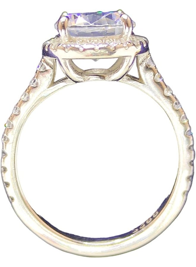 A women's ring made of 925 Swiss silver, plated with white gold, and set with sparkling genuine cubic zirconia. A model of international beauty, nicknamed "The Charmer." - Image 2